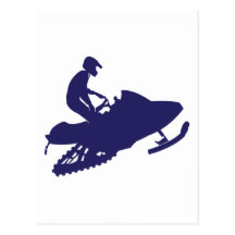 Navy-Snowmobiler Post Card