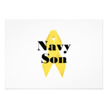 Navy Son Ribbon Custom Announcement