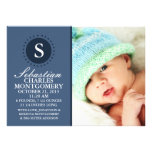 Navy Special Delivery Photo Birth Announcements