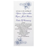 navy Wedding program rack cards