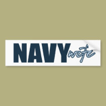NAVY WIFE bumper stickers
