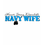 Navy Wife Dog Tag Design t-shirts