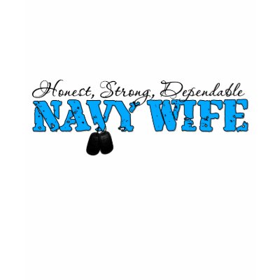Navy Wife Dog Tag Design Tshirt by kenogirlmd