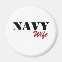 Navy Wife Fridge Magnet