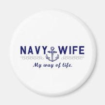 NAVY WIFE REFRIGERATOR MAGNETS