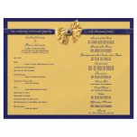 Navy yellow "wedding program" elegant template flyer design