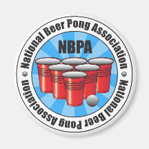 NBPA National Beer Pong Association Starburst Fridge Magnets