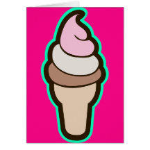 Neapolitan Ice Cream Greeting Cards