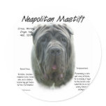 Neapolitan Mastiff (grey) History Design stickers