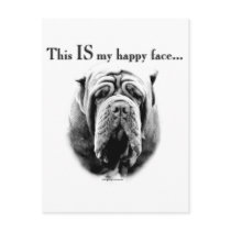 Neapolitan Mastiff Happy Face Postcard