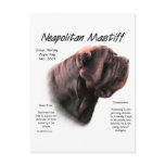 Neapolitan Mastiff (mahogany) History Design postcards
