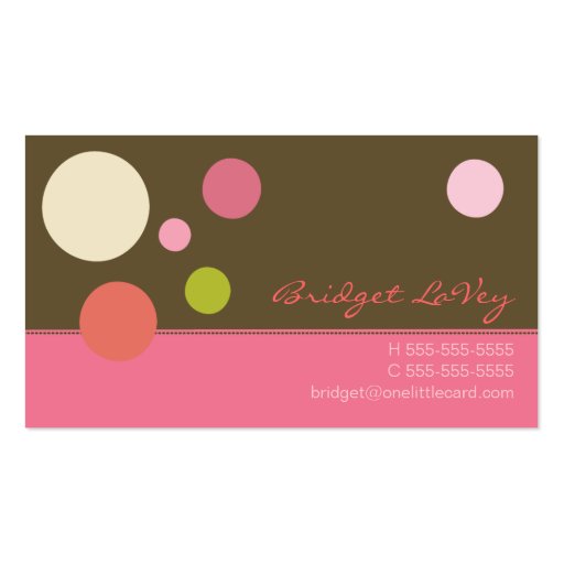 Neapolitan Polka Dots Business Card