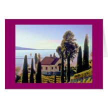 near St. Saphorin, Lavaux, Switzerland Greeting Cards