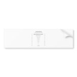 Near Vision Test Card (Visual Acuity Exam) Bumper Sticker