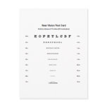 Near Vision Test Card (Visual Acuity Exam) Postcard