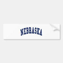 Nebraska College Bumper Sticker
