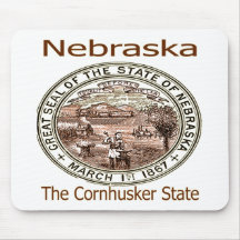Nebraska Cornhusker State Seal Mousepad
