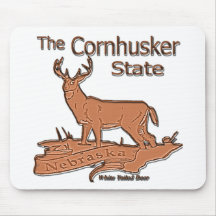 Nebraska Cornhusker  White Tailed Deer Mouse Pads