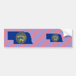 Nebraska Flag Map Bumper Stickers