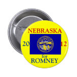 Nebraska for Romney 2012 Pinback Buttons