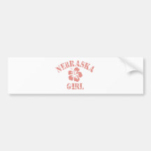 Nebraska Pink Girl Bumper Stickers