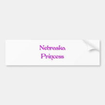 Nebraska Princess Bumper Sticker