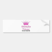 Nebraska Princess Bumper Stickers