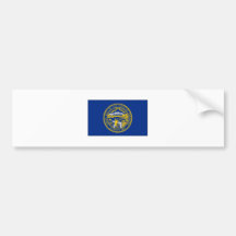 Nebraska State Flag Bumper Stickers
