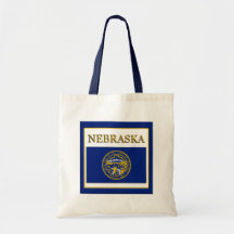 Nebraska State Flag Design Budget Canvas Bag