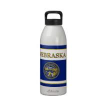 Nebraska State Flag Design Water Bottle
