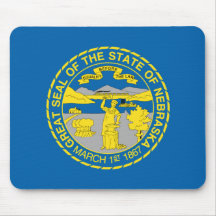 Nebraska State Flag Mousepad