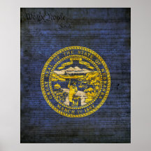 Nebraska State Flag Poster