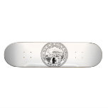 Nebraska State Seal Wood Grain Skate Deck