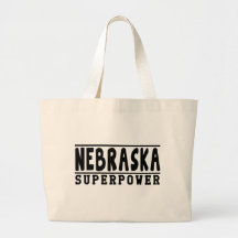 Nebraska Superpower Designs Tote Bags