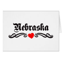Nebraska Tattoo Greeting Cards