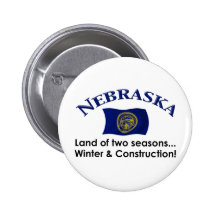 Nebraska Two Seasons Pinback Button