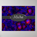Nebula Space Explosion Monogram Print