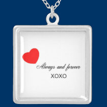 Necklace Always and forever with small heart