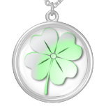 Necklace glossy green quatrefoil St. Patrick's Day
