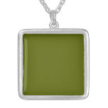 Necklace with Olive Green Background