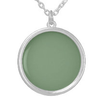 Necklace with Sage Green Background