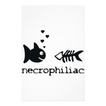 necro philiac fish icon stationery paper