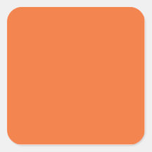 Nectarine Orange Trend Color Customized Template Stickers