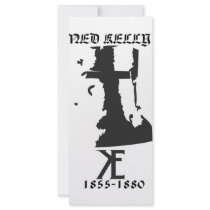 Ned Kelly Helmet Rack Card Design