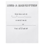 Need a BabySitter? flyers