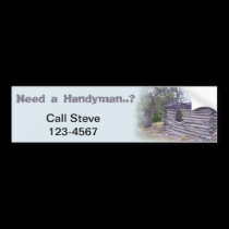 Need a Handyman..? (customisable) bumper stickers