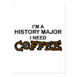 Need Coffee - History Major Postcards