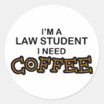 Need Coffee - Law Student Sticker