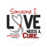 NEEDS A CURE 2 JUVENILE DIABETES T-Shirts & Gifts stickers