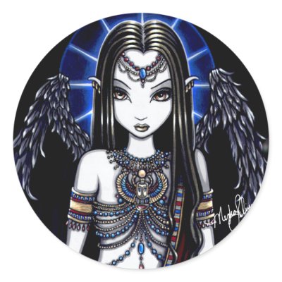 Nefertari Stickers Angelic Egyptian Goddess by mykajelina